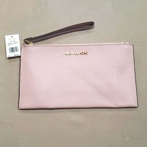 Michael Kors Jet Set Wristlet Clutch Zip Pink